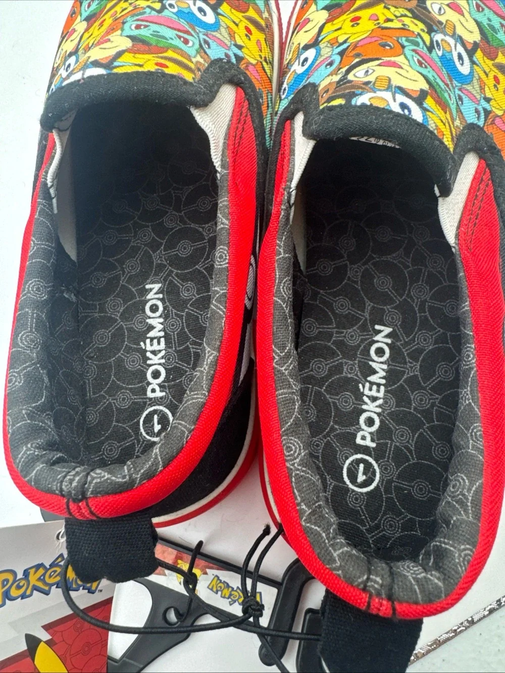 Pokemon Ground Up Slip On Canvas Sneakers Youth Sz 1 Shoes Unisex New